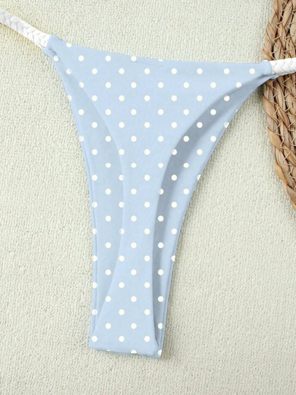 Multicolor Casual Polka Dot Woven Strap Women's 2-Piece Bikini Beach - Picture 5 of 5